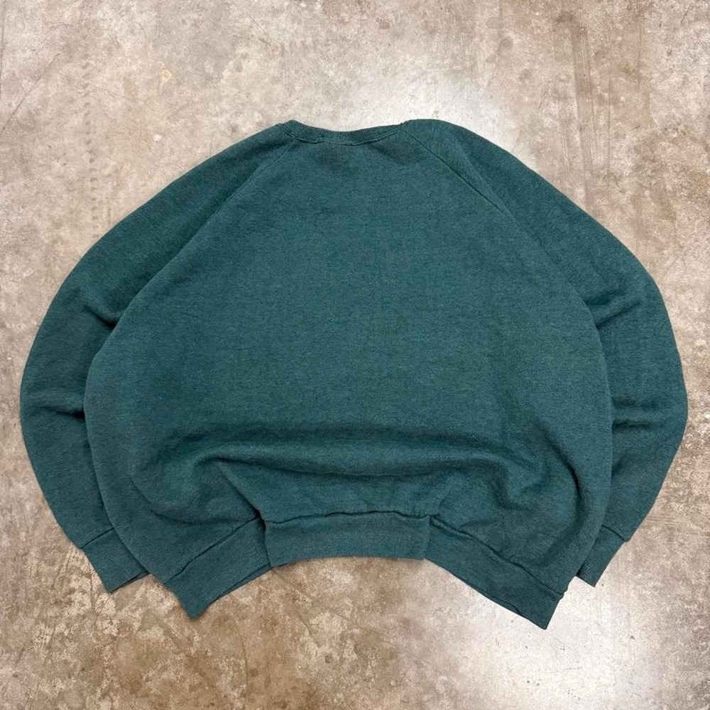 Vintage 90s Green Teddy Bear Grandma Style Boxy Fit Crewneck Sweatshirt Size XL - Picture 2 of 3